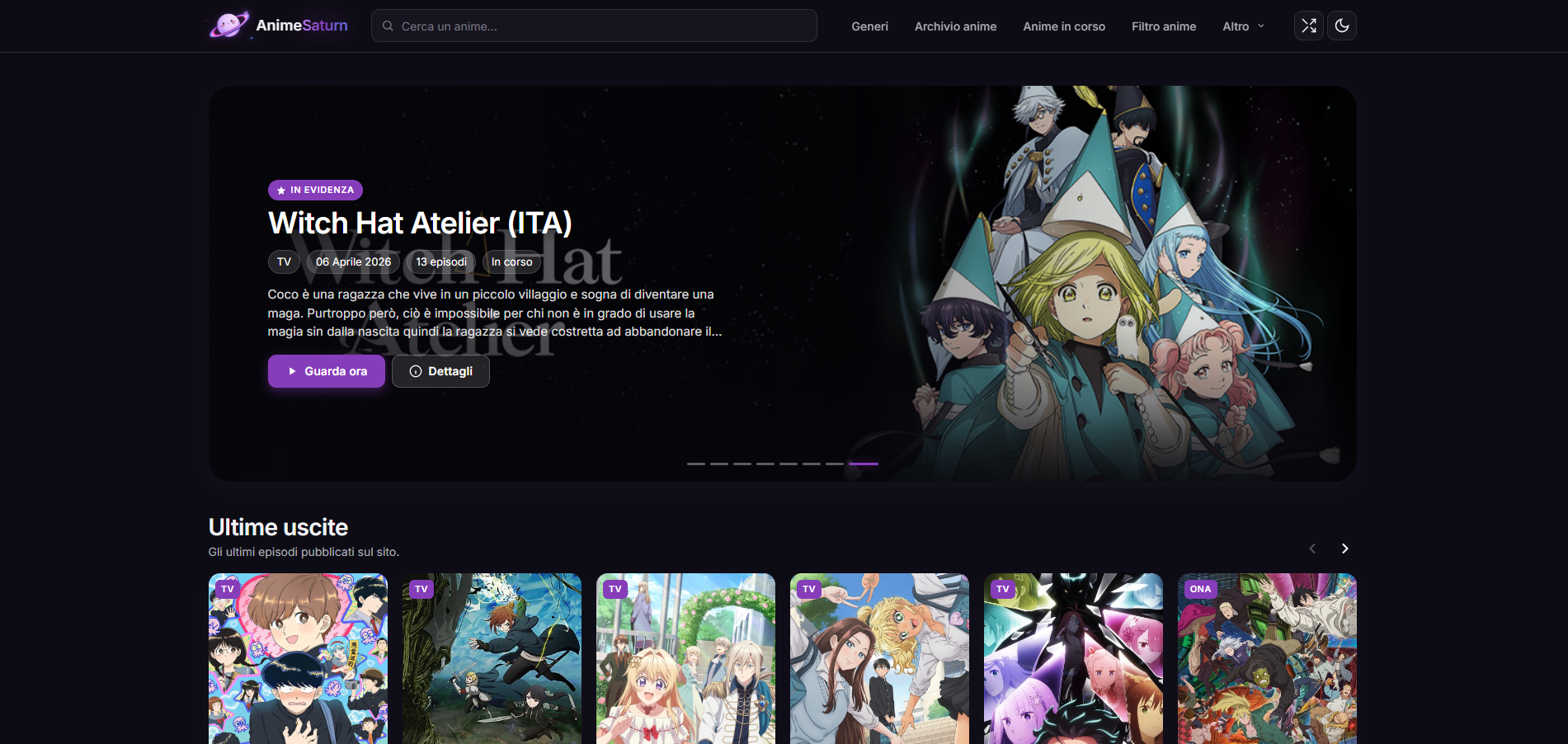 Il nuovo AnimeSaturn 2.0